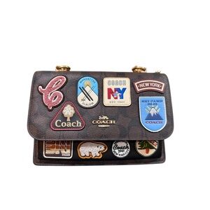 Coach Klare Signature Canvas Ski Patch 2022 Chain Crossbody Bag | NWOT